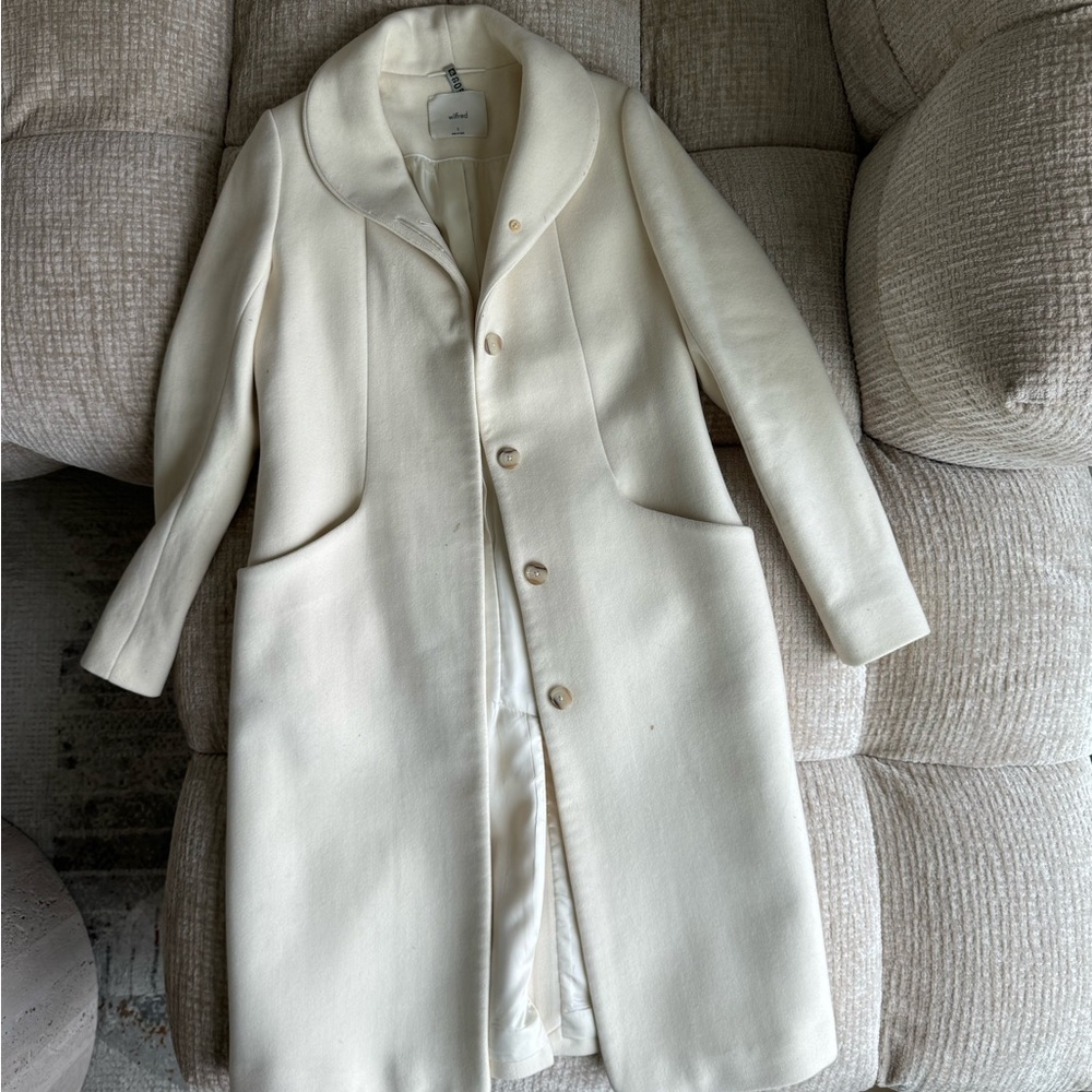 Wilfred Cream Wool Coat